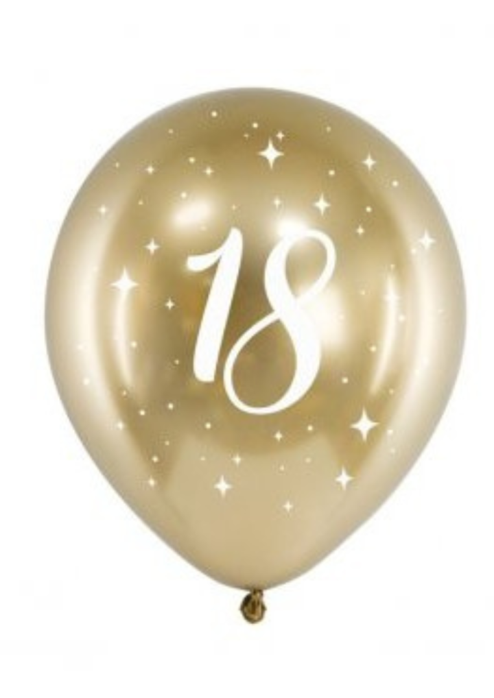 Balon złoty glossy "18"